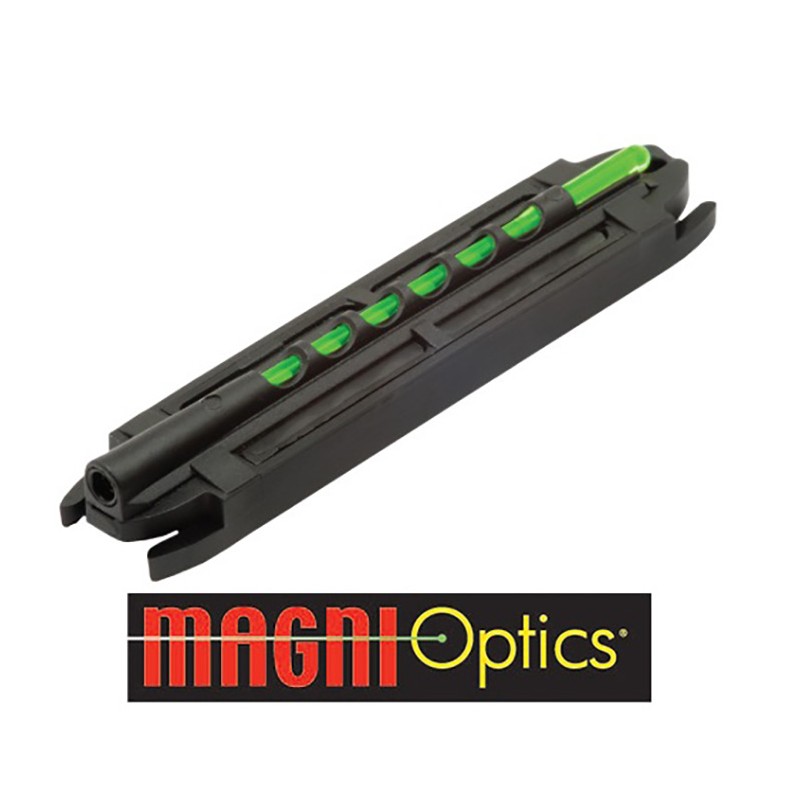 HIVIZ - Mirino magnetico con fibra ottica per bindella fucili cal. 12 ad alta visibilità.